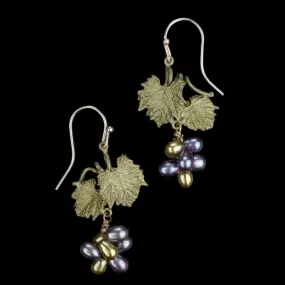 Grape Vines Earrings - Wire Drop