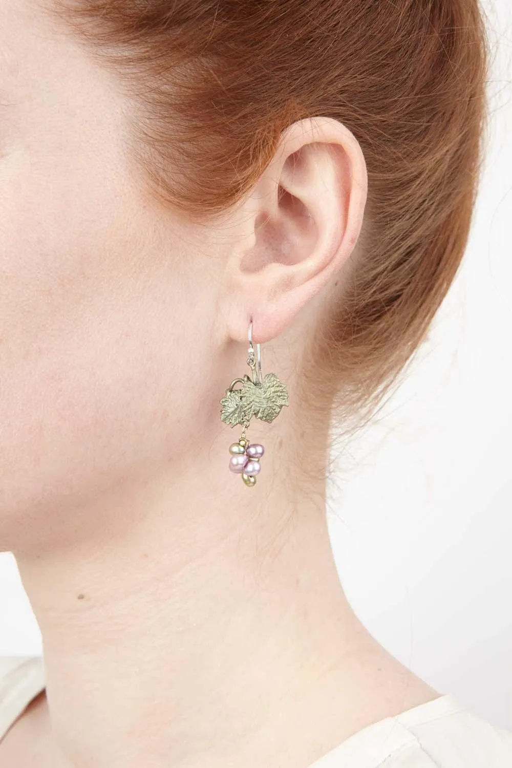 Grape Vines Earrings - Wire Drop