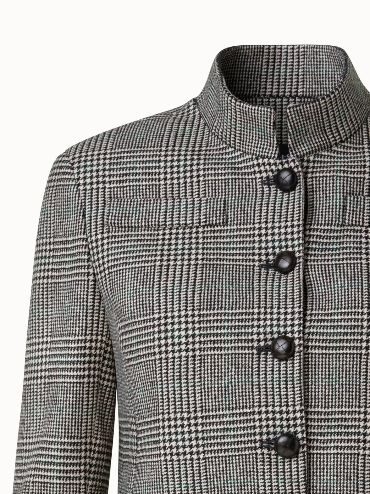 Kurze Jacke aus Kaschmir mit Prince-of-Wales-Karo
