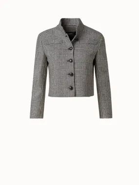 Kurze Jacke aus Kaschmir mit Prince-of-Wales-Karo