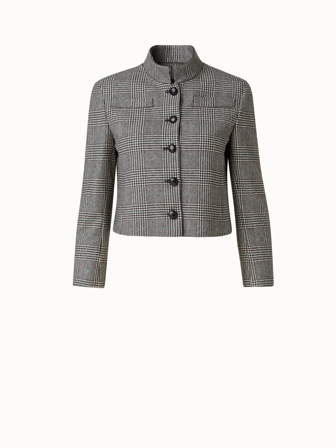 Kurze Jacke aus Kaschmir mit Prince-of-Wales-Karo