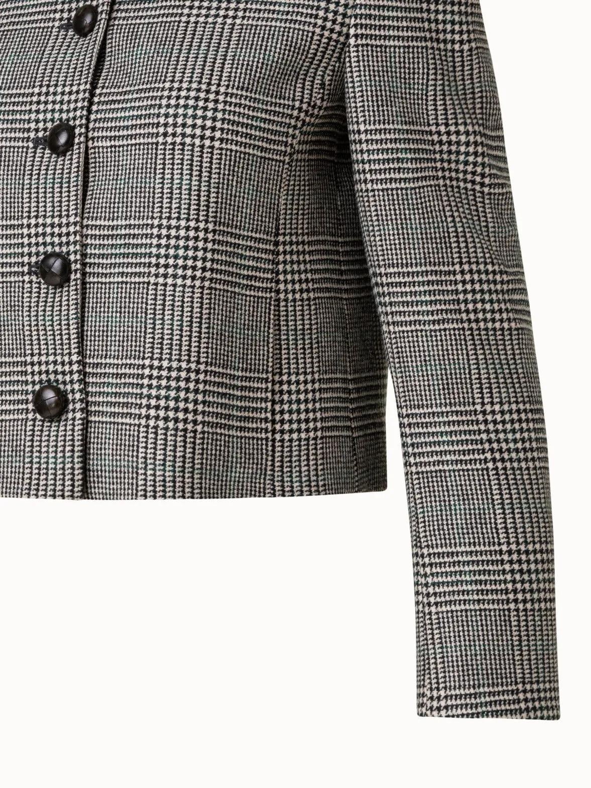 Kurze Jacke aus Kaschmir mit Prince-of-Wales-Karo
