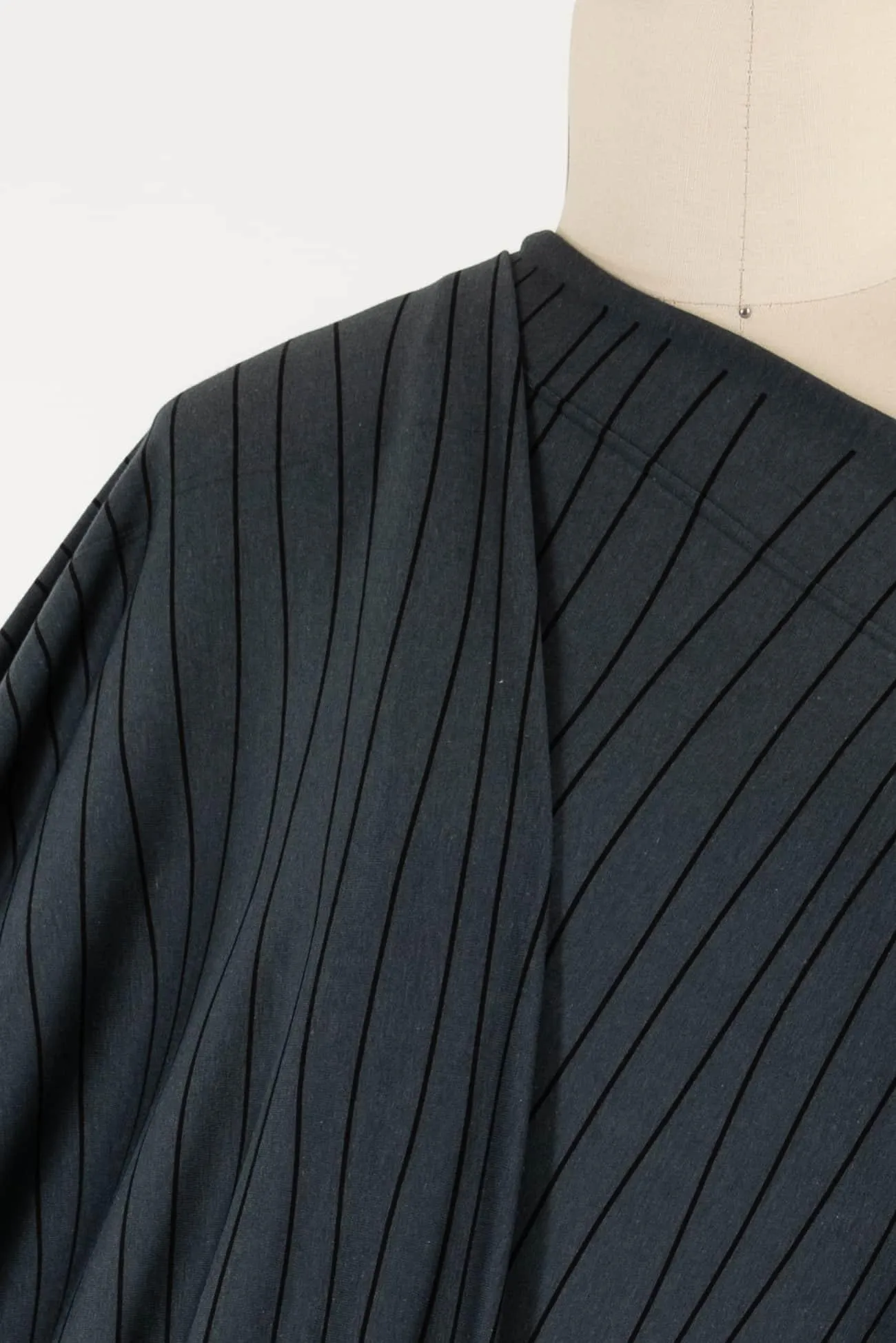 Lead Gray Wavy Stripes USA Knit (2 units )1 yard