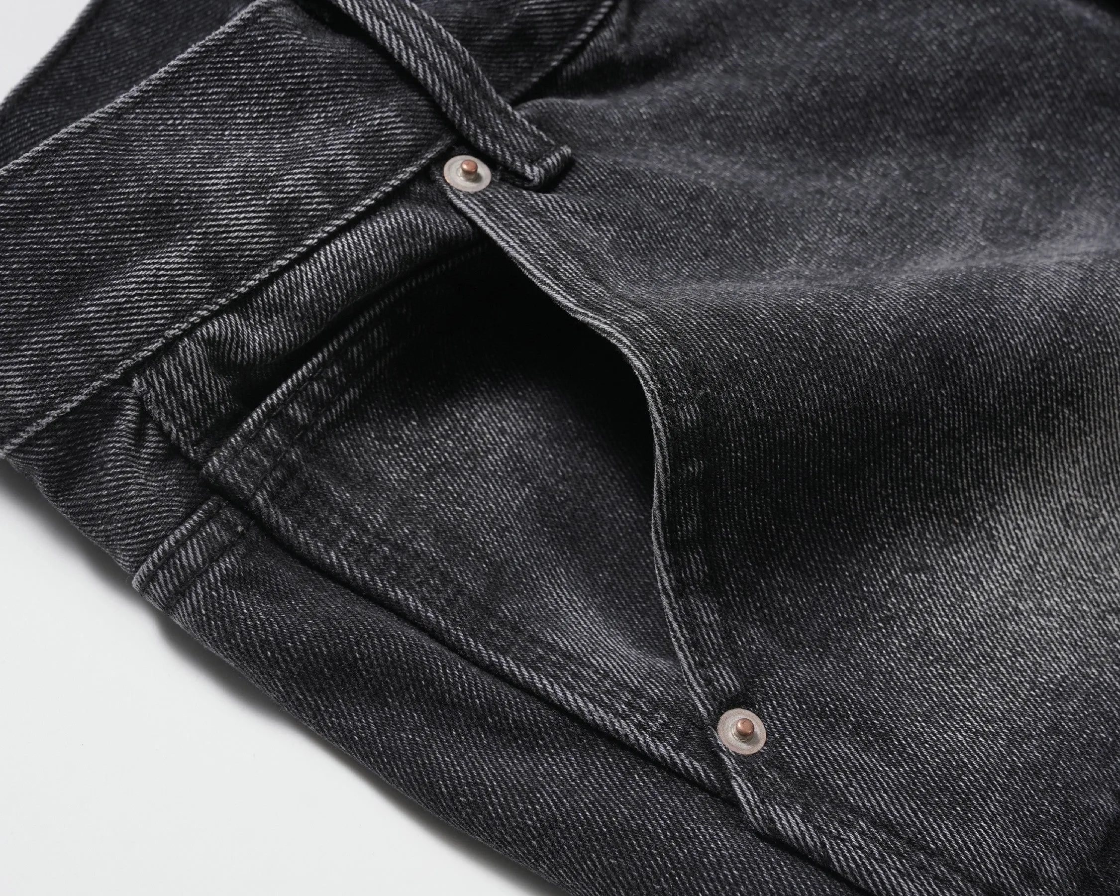 Noir | Washed Denim Shorts