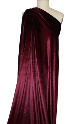 NY Designer Stretch Velvet - Nebbiolo