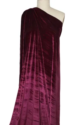 NY Designer Stretch Velvet - Zinfandel