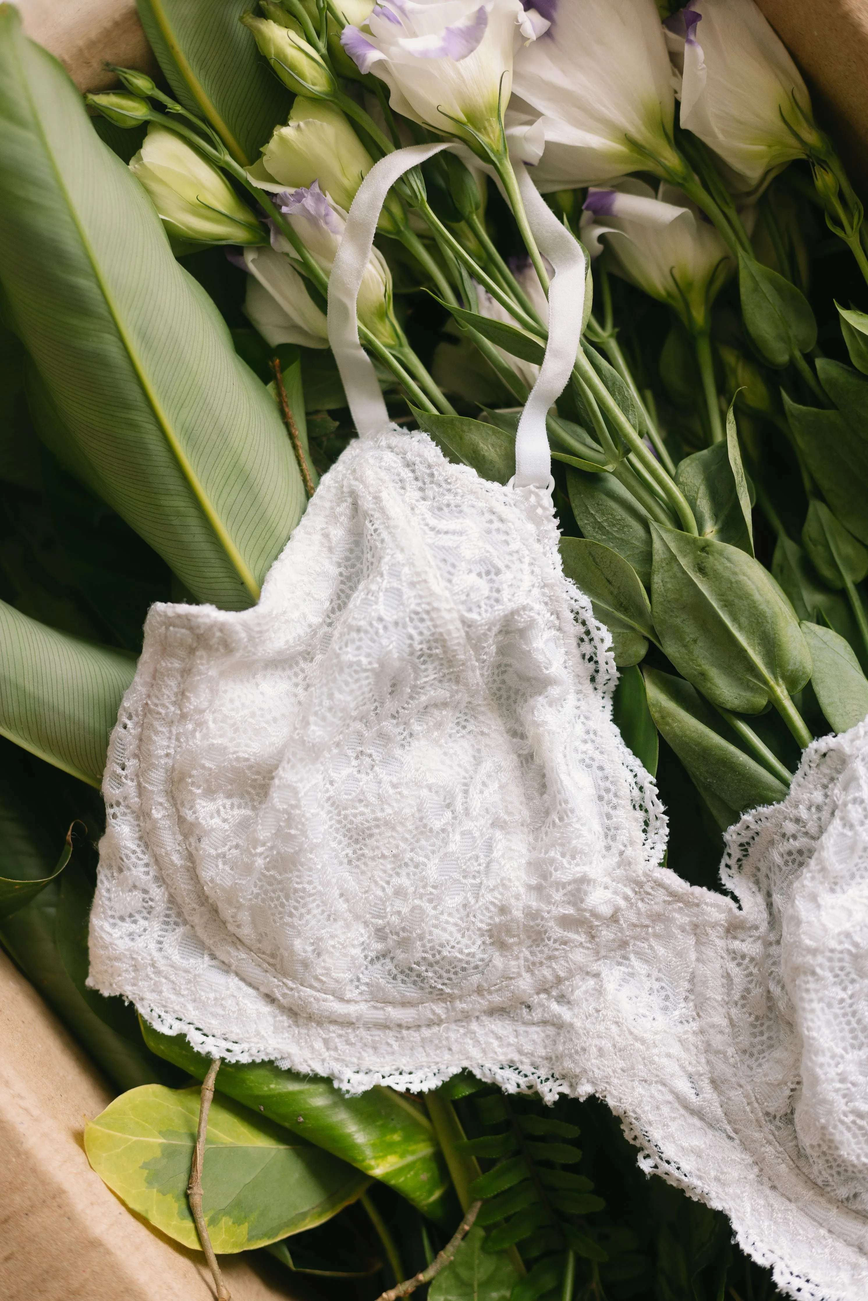 Nyla White Underwired Cotton Lace Bra