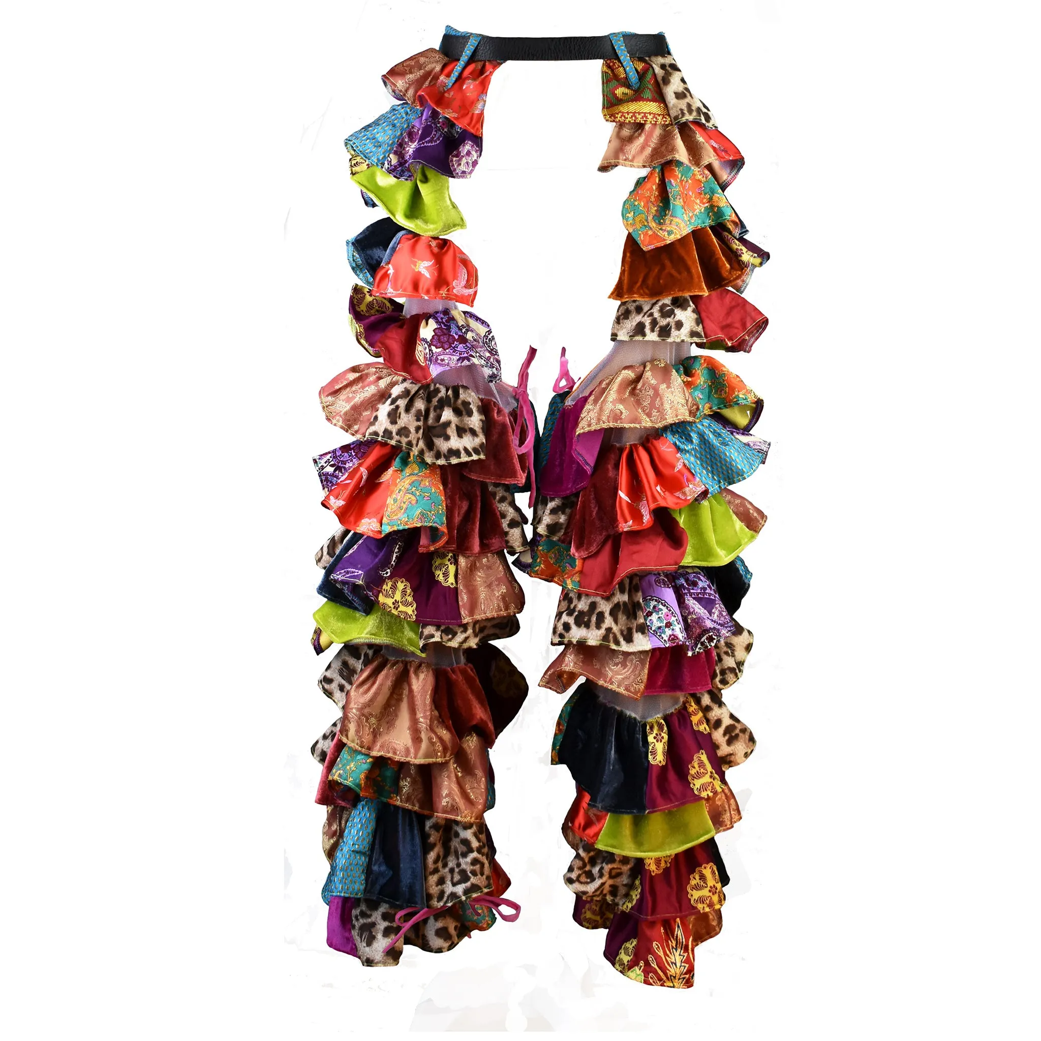 Patchwork Ruffle Chaps