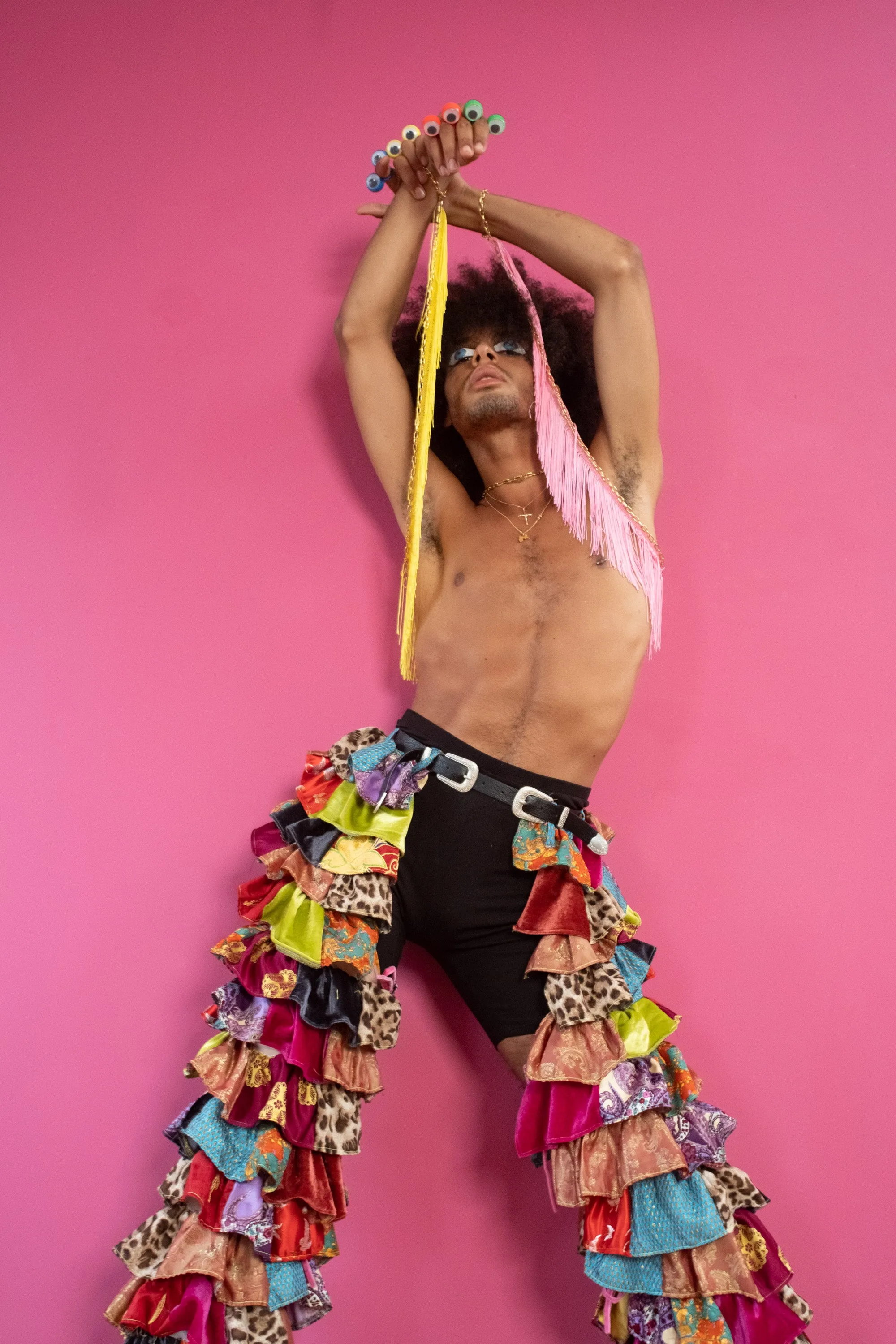 Patchwork Ruffle Chaps