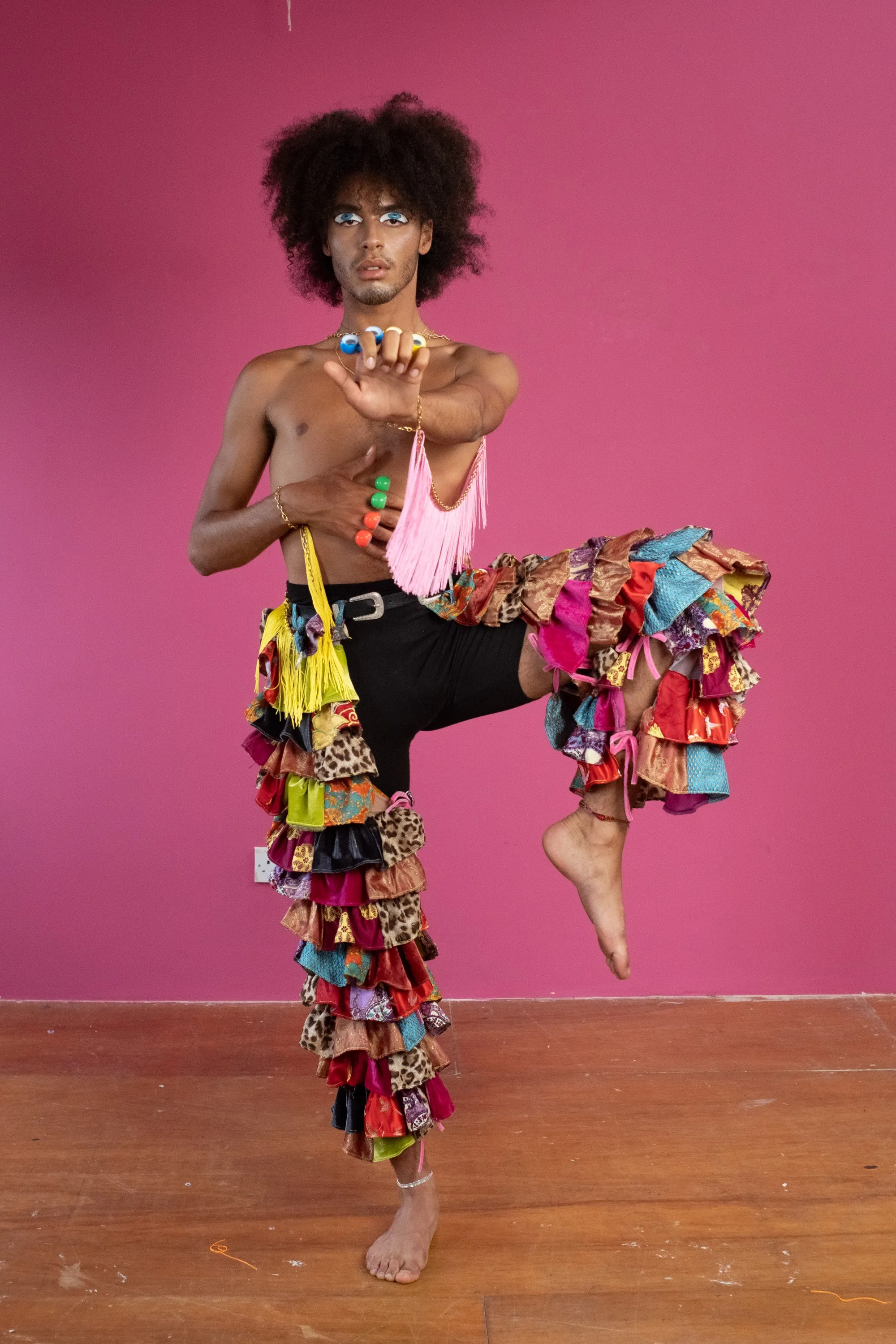 Patchwork Ruffle Chaps
