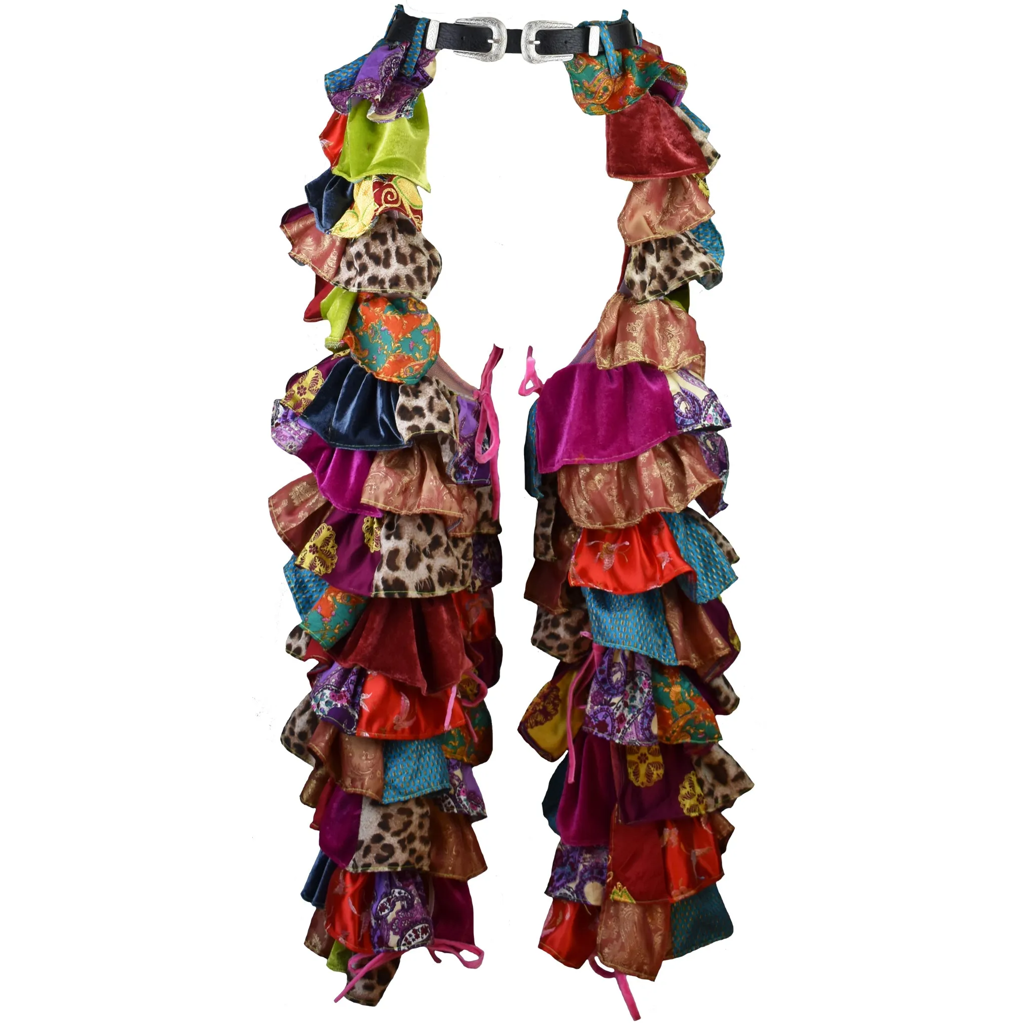 Patchwork Ruffle Chaps