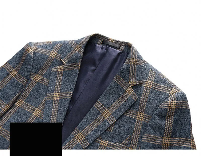 Plaid Designs Lapel Men's Suit Tailor Made Groom Tuxedos Wedding 3 Piece Suits Blazer (Jacket Pants Vest)