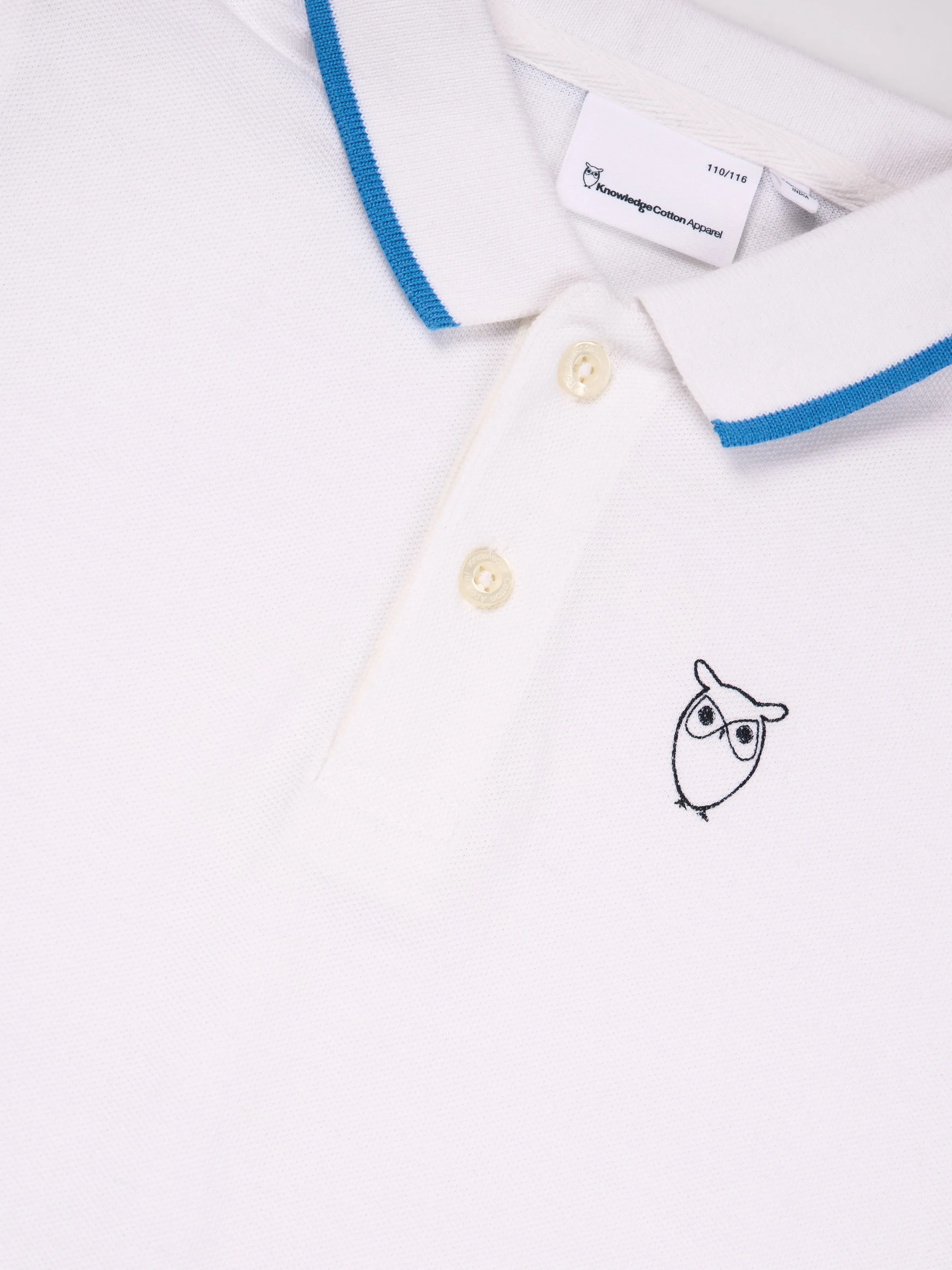 Polo with contrast stripes - Bright White