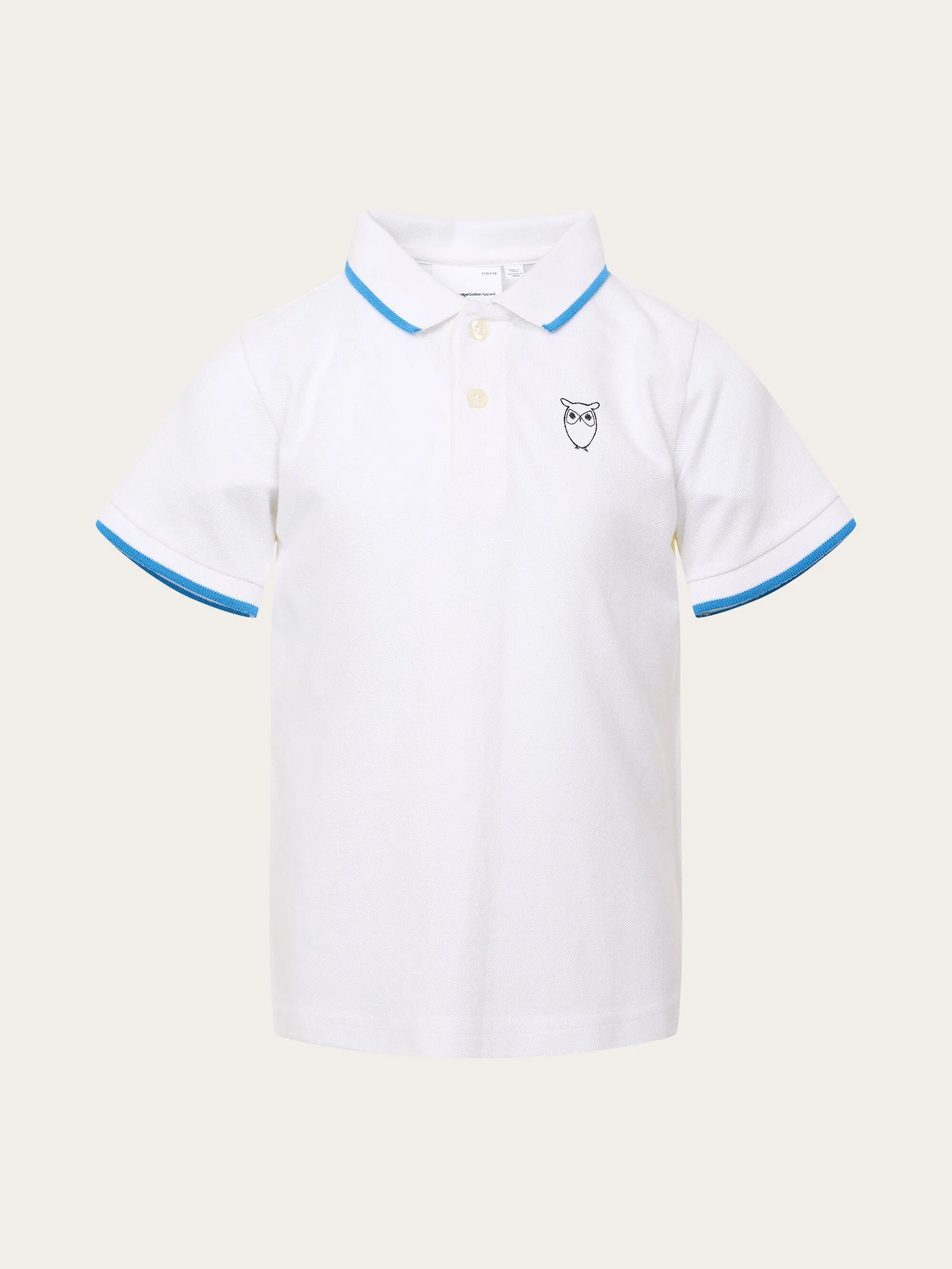 Polo with contrast stripes - Bright White