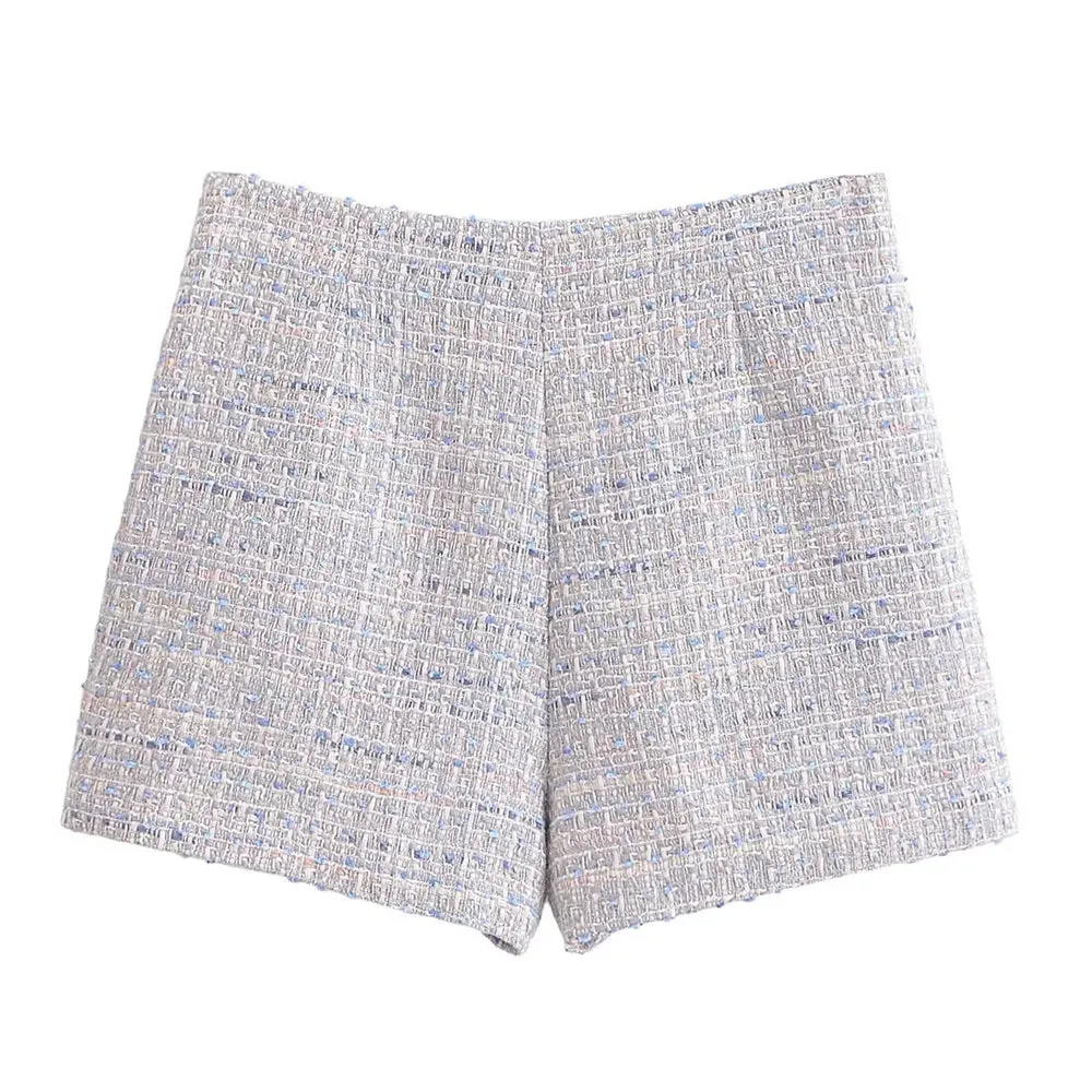 Spring Summer Women's Style French Versatile Texture Short Coat and Skirt Pants