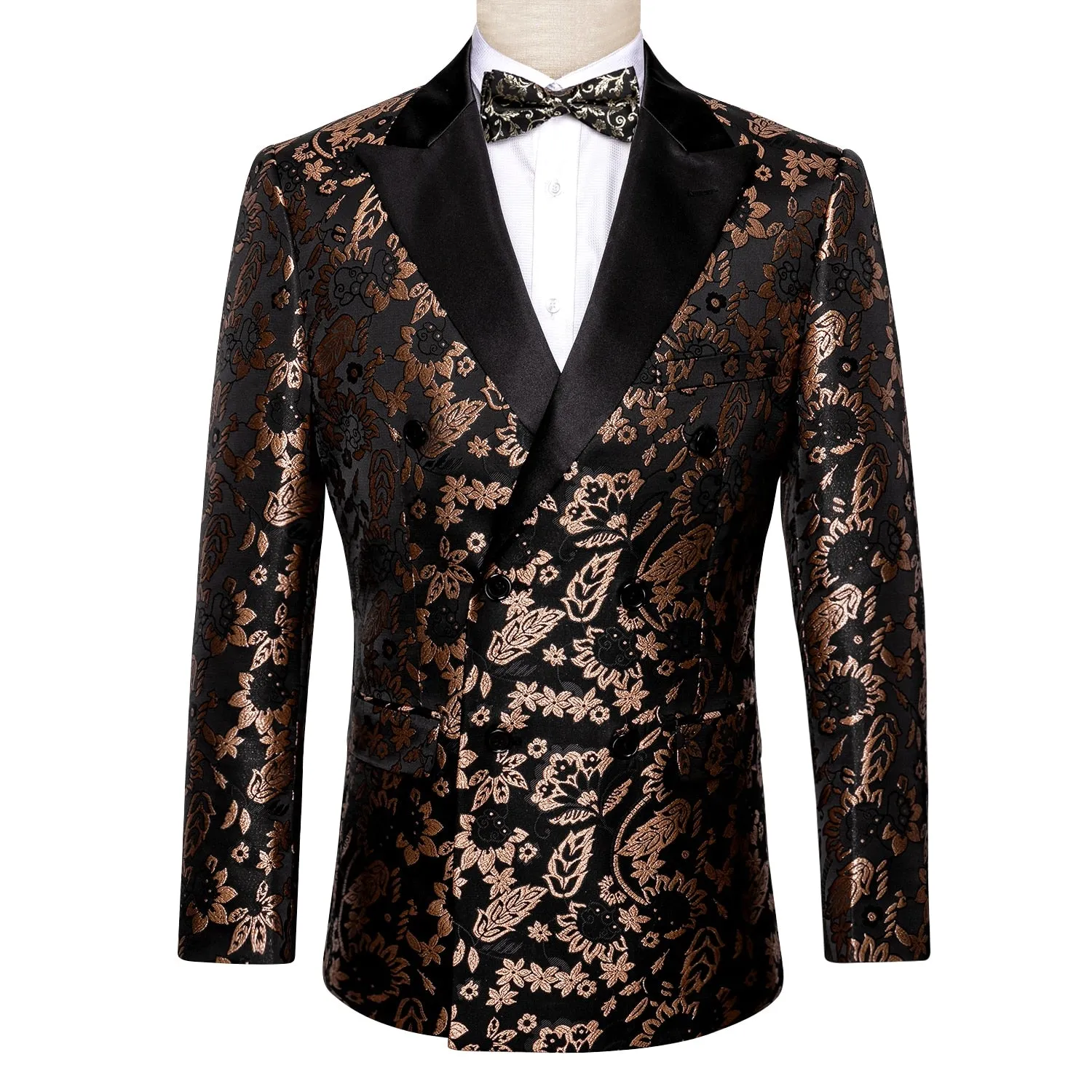 Teal Green Paisley Men's Suits Italian Design Tuxedo Jacket Groom Suits For Blazers Party  Barry Wang