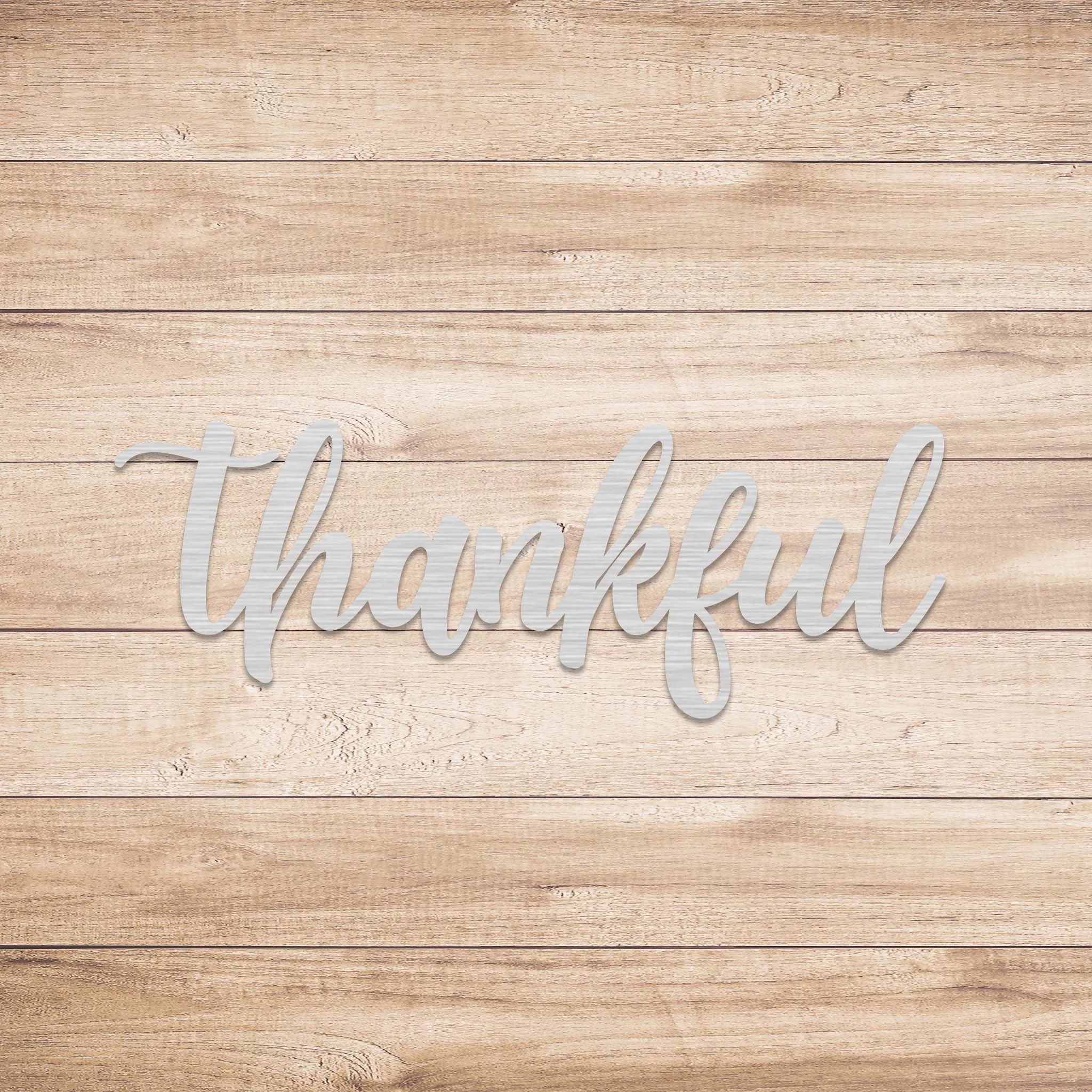 Thankful - Metal Wall Art