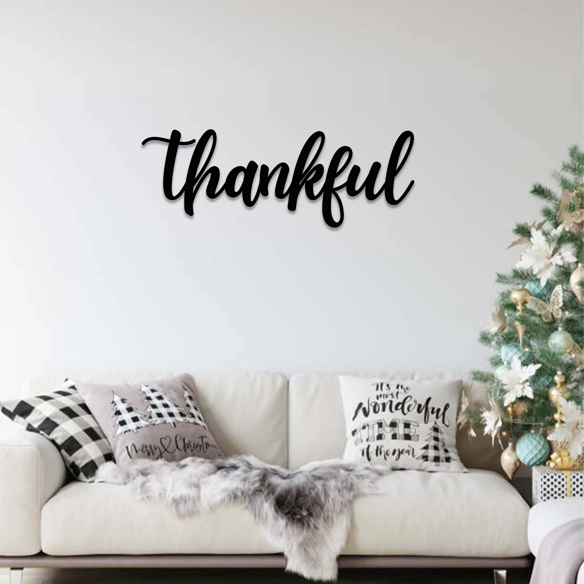 Thankful - Metal Wall Art