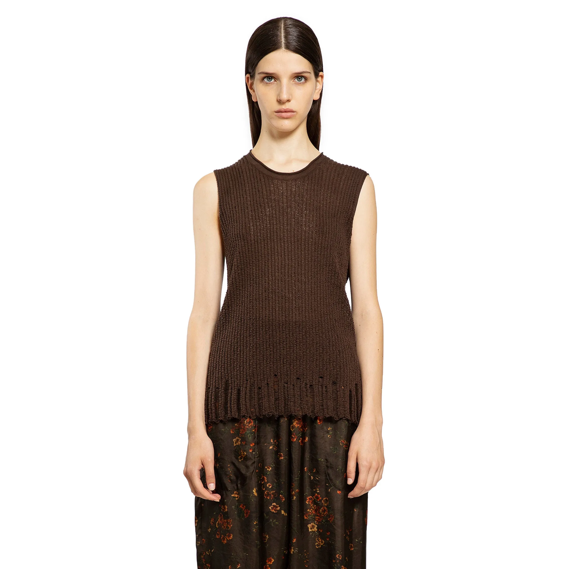 UMA WANG WOMAN BROWN VESTS