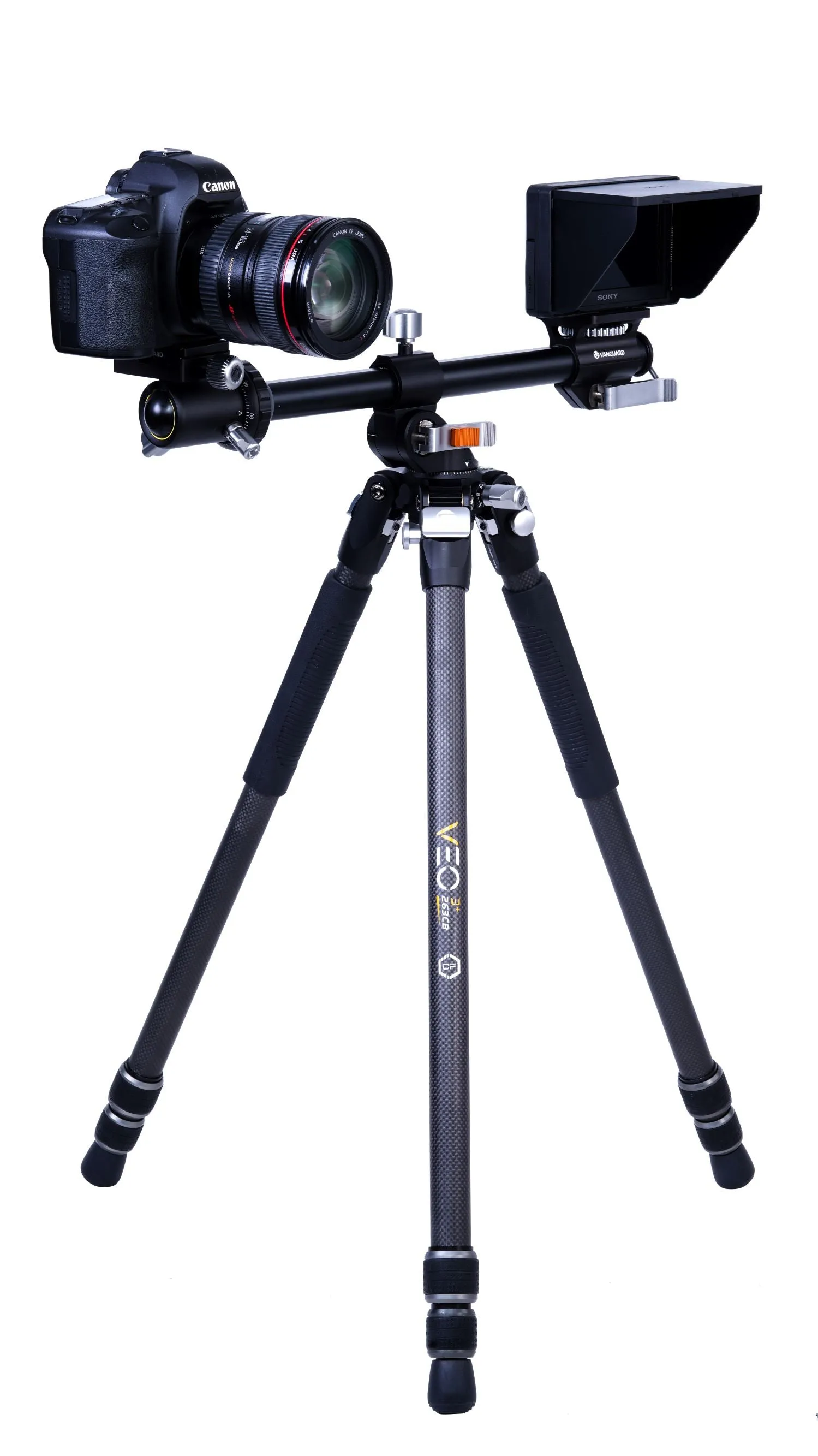 VEO 3  263CB | Professional Carbon Fiber Tripod with Ball Head | Overhead Shooting