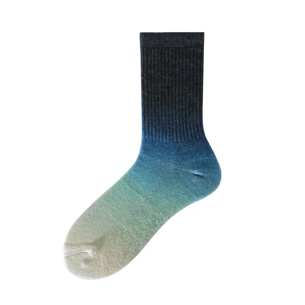 Women's Touch Wear Everyday Gradient Blue crew socks 4-packs